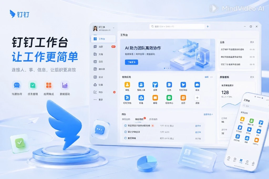 钉钉AI9.0智能办公平台视频头图